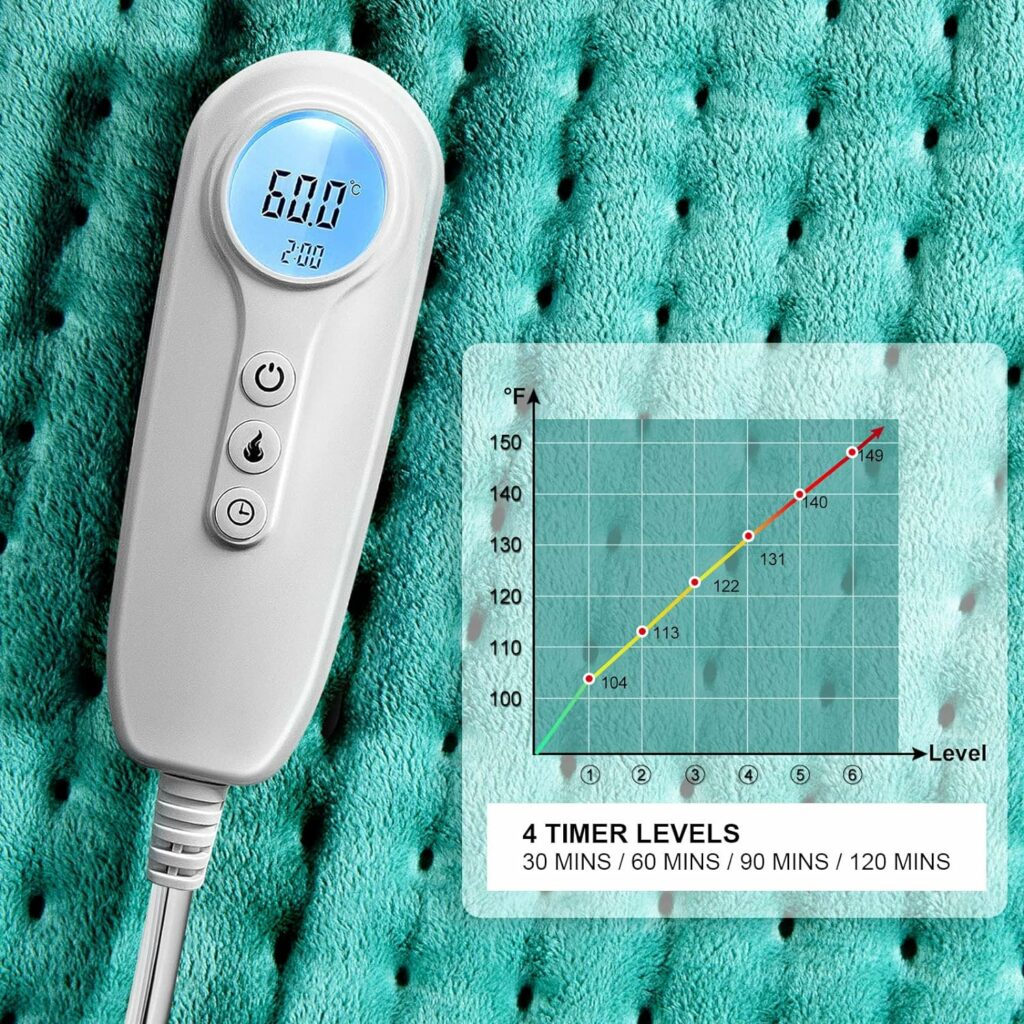 Heating Pad for Back Neck Shoulder Pain Relief, Gifts for Women, Men, Mom, Dad, Christmas, Mothers Day, Fathers Day, Electric Heating Pads with Auto Shut Off  6 Heat Settings, Moist Dry Heat Options Heating Pad for Back Neck Shoulder Pain Relief, Gifts for Women, Men, Mom, Dad, Christmas, Mothers Day, Fathers Day, Electric Heating Pads with Auto Shut Off  6 Heat Settings, Moist Dry Heat Options