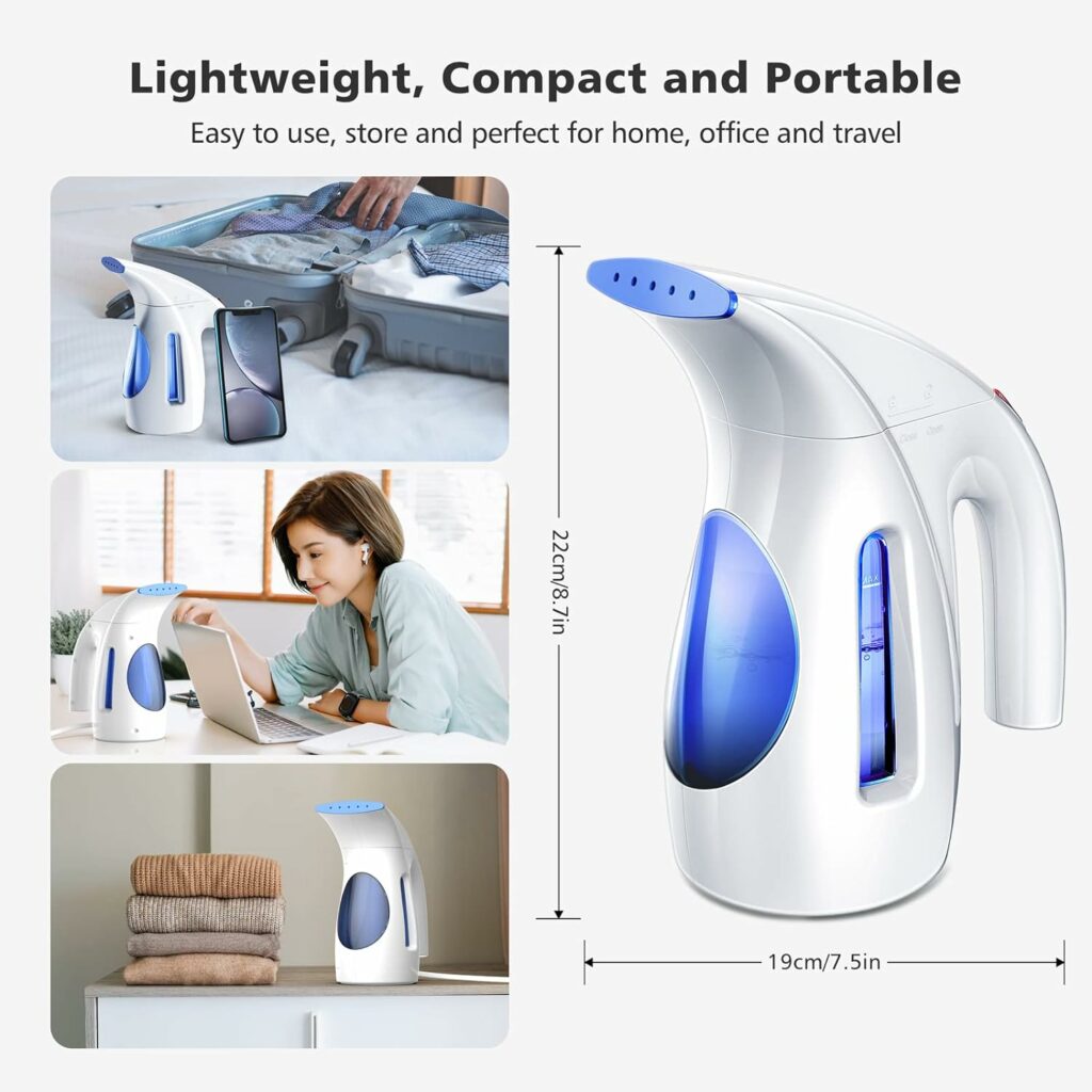 Hilife Steamer for Clothes, Portable Handheld Design, 240ml Big Capacity, 700W, Strong Penetrating Steam, Removes Wrinkle, for Home, Office and Travel Hilife Steamer for Clothes, Portable Handheld Design, 240ml Big Capacity, 700W, Strong Penetrating Steam, Removes Wrinkle, for Home, Office and Travel