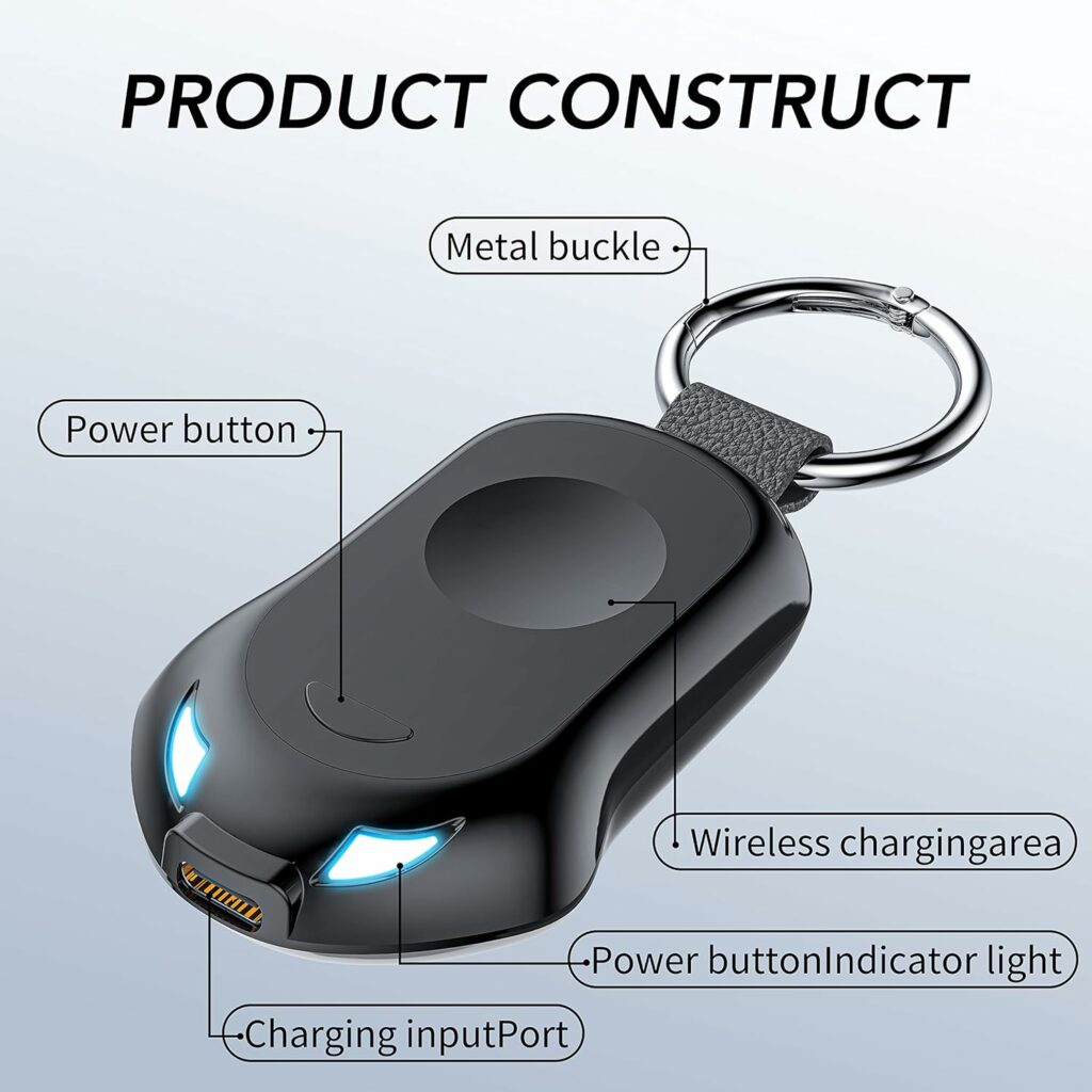 HUOTO Portable Charger for Apple Watch,Wireless Magnetic iWatch Charger 1200mAh Power Bank Travel Keychain Accessories Smart Watch Charger for Apple Watch Series 9/8/7/6/SE/5/4/3/2/1/UItra/UItra 2 HUOTO Portable Charger for Apple Watch,Wireless Magnetic iWatch Charger 1200mAh Power Bank Travel Keychain Accessories Smart Watch Charger for Apple Watch Series 9/8/7/6/SE/5/4/3/2/1/UItra/UItra 2