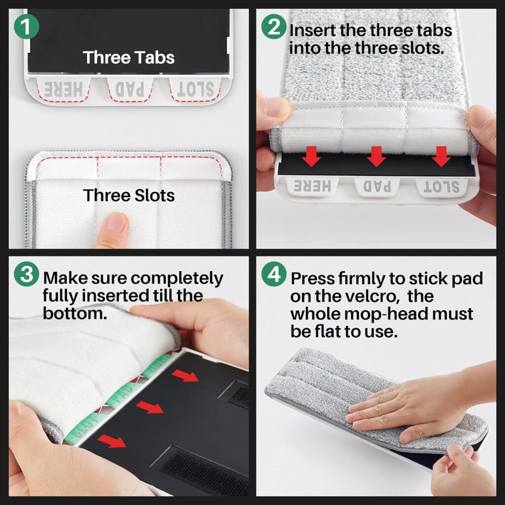 JOYMOOP Mop and Bucket with Wringer Set for Home, Hands Free White Flat Squeeze Mop Bucket Set for Floor Cleaning and Wall Cleaner with Long Handle, with 3 Reusable Microfiber Pads JOYMOOP Mop and Bucket with Wringer Set for Home, Hands Free White Flat Squeeze Mop Bucket Set for Floor Cleaning and Wall Cleaner with Long Handle, with 3 Reusable Microfiber Pads