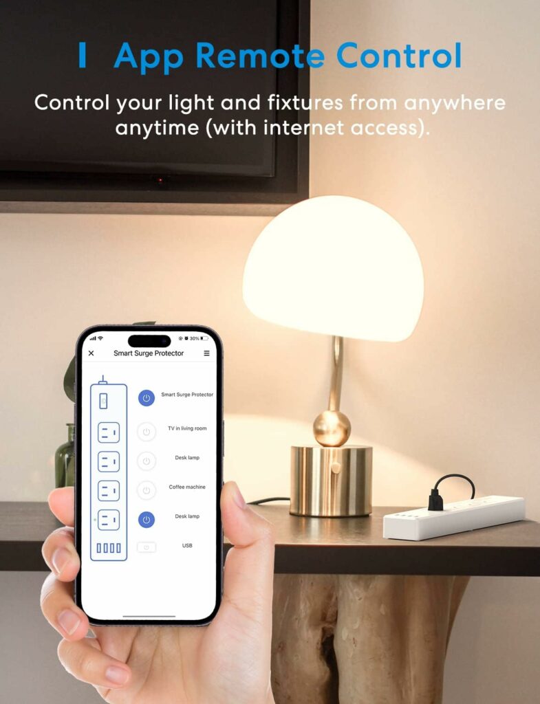 meross Smart Power Strip Compatible with Apple HomeKit, Siri, Alexa, Google Home and SmartThings, WiFi Surge Protector with 4 AC Outlets, 4 USB Ports and 6ft Extension Cord, Voice and Remote Control meross Smart Power Strip Compatible with Apple HomeKit, Siri, Alexa, Google Home and SmartThings, WiFi Surge Protector with 4 AC Outlets, 4 USB Ports and 6ft Extension Cord, Voice and Remote Control