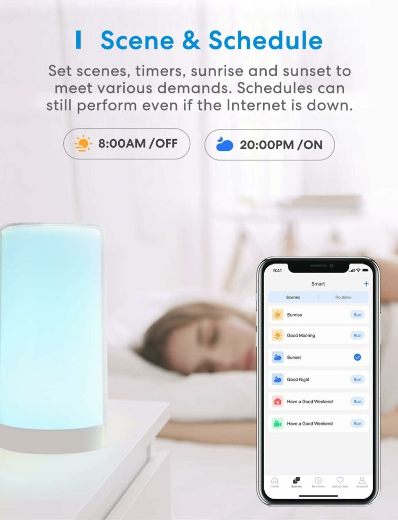 meross Smart WiFi Table Lamp, Bedside Lamp, Compatible with Apple HomeKit, Siri, Amazon Alexa and SmartThings, Tunable White and Multi-Color, Touch Control, Voice and App Control meross Smart WiFi Table Lamp, Bedside Lamp, Compatible with Apple HomeKit, Siri, Amazon Alexa and SmartThings, Tunable White and Multi-Color, Touch Control, Voice and App Control