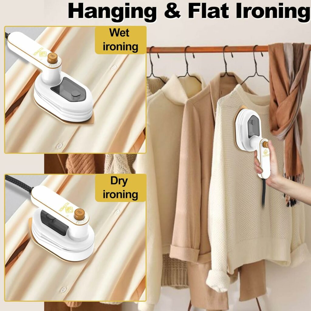 Mini Travel Iron for Clothes, 2 In 1 180 Degree Small Size Portable Handheld Iron Steam with Dry And Wet Ironing for Home Business Clothing (White) Mini Travel Iron for Clothes, 2 In 1 180 Degree Small Size Portable Handheld Iron Steam with Dry And Wet Ironing for Home Business Clothing (White)