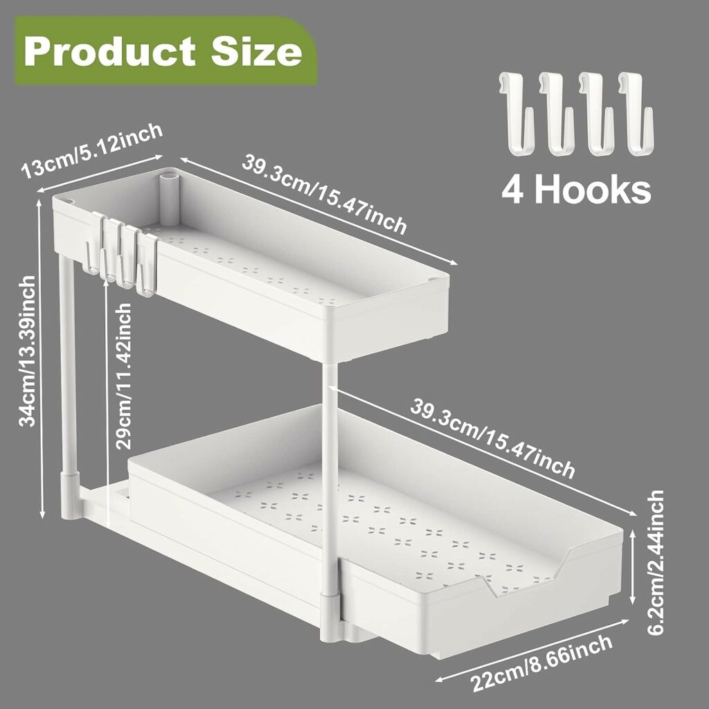 Minimalist Studio Under Sink Organizers and Storage 2 Pack L-Shape Kitchen Bathroom Organization, 2-Tier Sliding Storage Under Bathroom Kitchen Sink Cabinet Organizer Shelf Pull Out with Drawer(White) Minimalist Studio Under Sink Organizers and Storage 2 Pack L-Shape Kitchen Bathroom Organization, 2-Tier Sliding Storage Under Bathroom Kitchen Sink Cabinet Organizer Shelf Pull Out with Drawer(White)