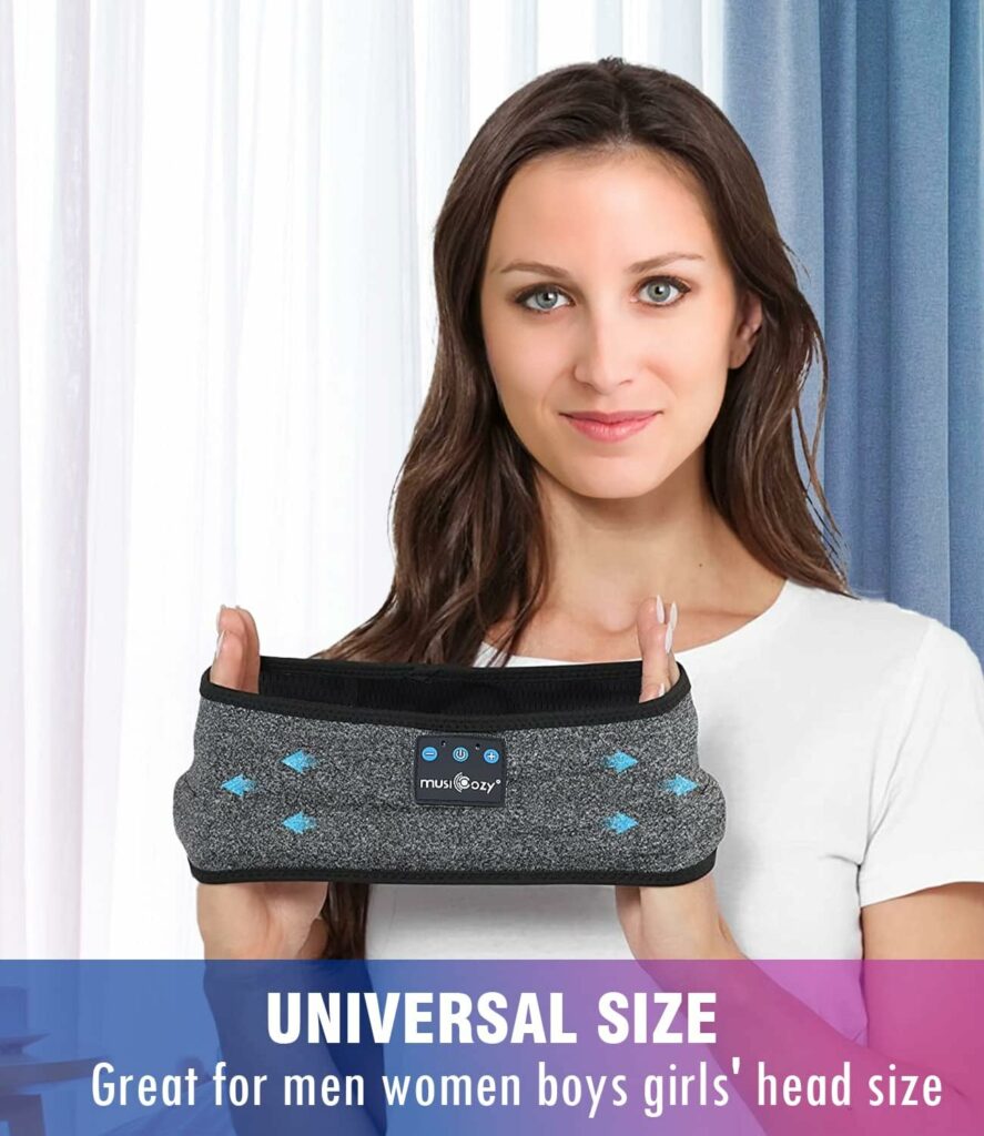 MUSICOZY Sleep Headphones Bluetooth Headband, Wireless Headband Headphones Sleeping Earbuds Ideal Christmas Unique Gifts for Men Women Girl Boys for Yoga Travel Cool Tech Gadgets