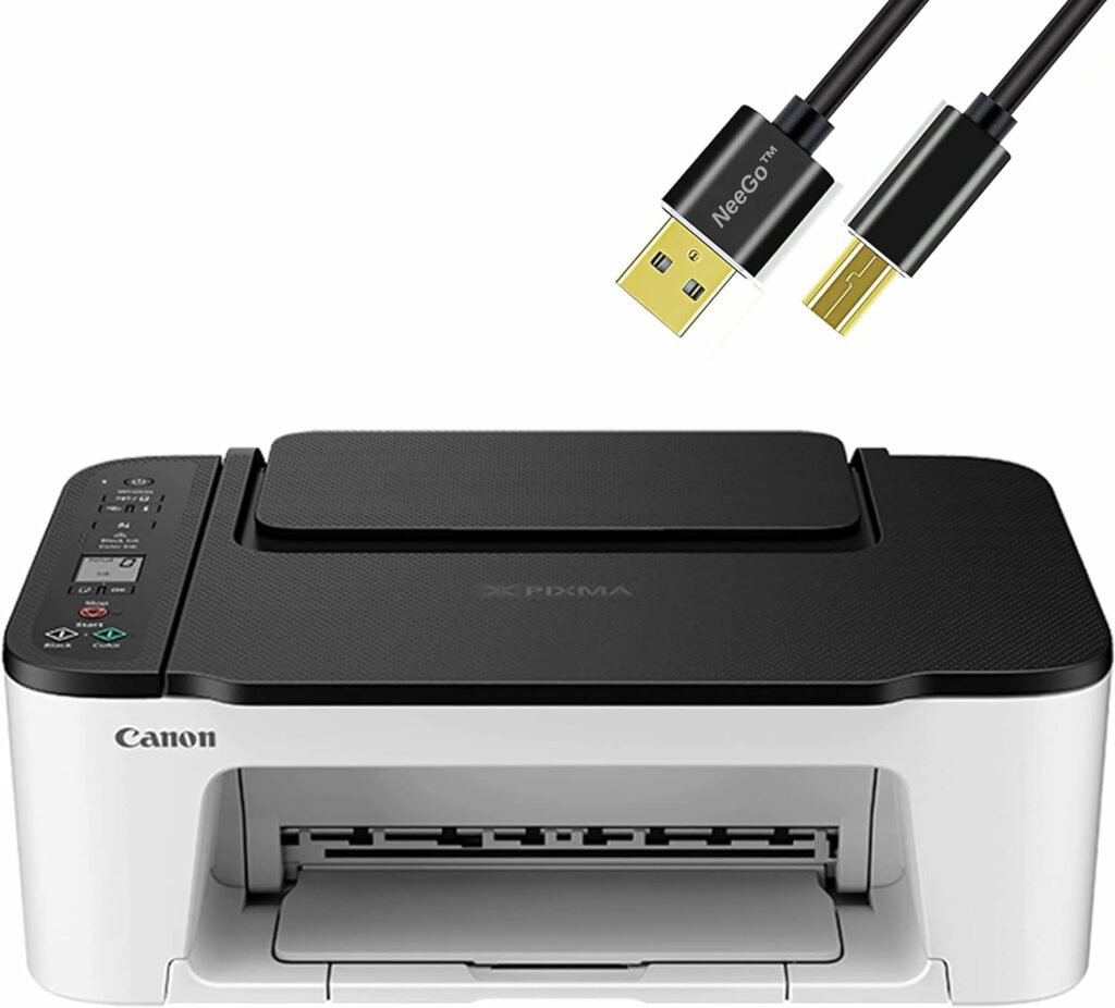 NeeGo Canon Wireless Inkjet All in One Printer, Print Copy Scan Mobile Printing with LCD Display, USB and WiFi Connection with 6 ft Printer Cable NeeGo Canon Wireless Inkjet All in One Printer, Print Copy Scan Mobile Printing with LCD Display, USB and WiFi Connection with 6 ft Printer Cable