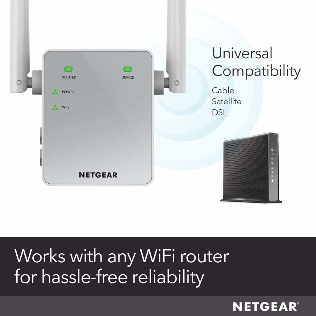 NETGEAR Wi-Fi Range Extender EX3700 - Coverage Up to 1000 Sq Ft and 15 Devices with AC750 Dual Band Wireless Signal Booster  Repeater (Up to 750Mbps Speed), and Compact Wall Plug Design NETGEAR Wi-Fi Range Extender EX3700 - Coverage Up to 1000 Sq Ft and 15 Devices with AC750 Dual Band Wireless Signal Booster  Repeater (Up to 750Mbps Speed), and Compact Wall Plug Design