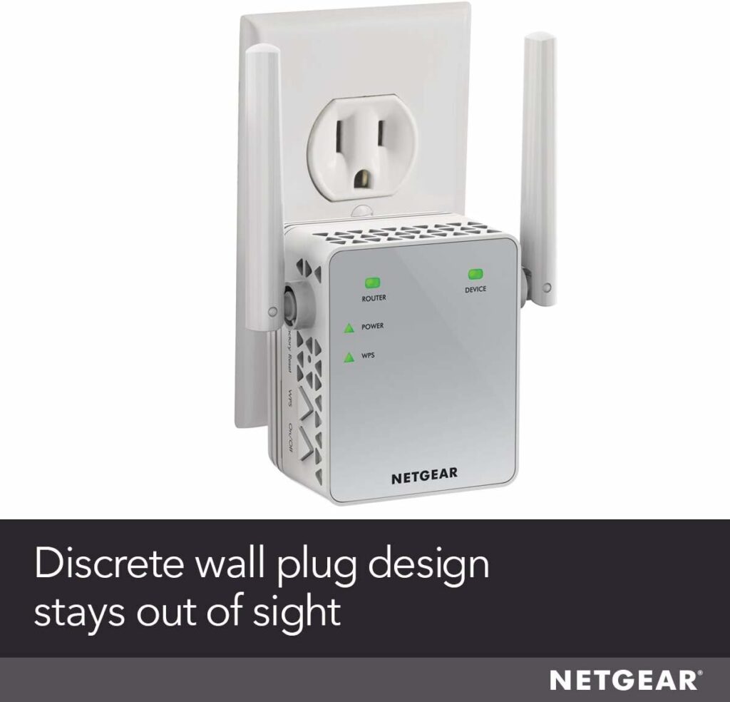 NETGEAR Wi-Fi Range Extender EX3700 - Coverage Up to 1000 Sq Ft and 15 Devices with AC750 Dual Band Wireless Signal Booster  Repeater (Up to 750Mbps Speed), and Compact Wall Plug Design NETGEAR Wi-Fi Range Extender EX3700 - Coverage Up to 1000 Sq Ft and 15 Devices with AC750 Dual Band Wireless Signal Booster  Repeater (Up to 750Mbps Speed), and Compact Wall Plug Design