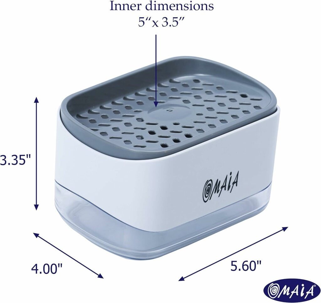 OMAIA 2-in-1 Dish Soap Dispenser with Sponge Holder - dishwashing Liquid Dispenser for Kitchen - Smart Kitchen Gadgets 2023 - Sink Countertop Organizer for Kitchen Sink… OMAIA 2-in-1 Dish Soap Dispenser with Sponge Holder - dishwashing Liquid Dispenser for Kitchen - Smart Kitchen Gadgets 2023 - Sink Countertop Organizer for Kitchen Sink…