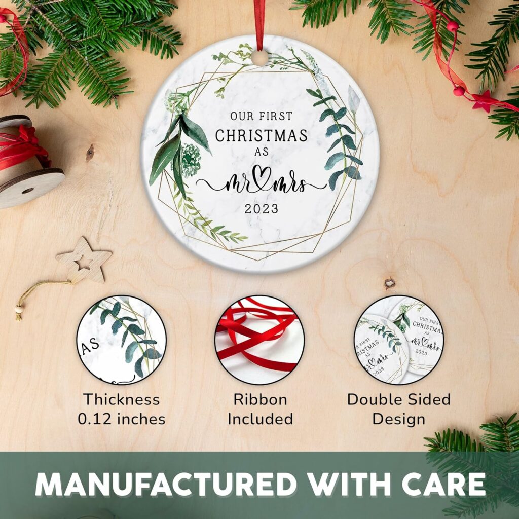 Our First Christmas Married Ornament 2023, Our First Christmas As Mr. And Mrs. Ornament 2023, 1st Christmas Married Ornament 2023, Wedding Gifts for Couples Unique, Bridal Shower Gifts, Newlywed Gifts Our First Christmas Married Ornament 2023, Our First Christmas As Mr. And Mrs. Ornament 2023, 1st Christmas Married Ornament 2023, Wedding Gifts for Couples Unique, Bridal Shower Gifts, Newlywed Gifts