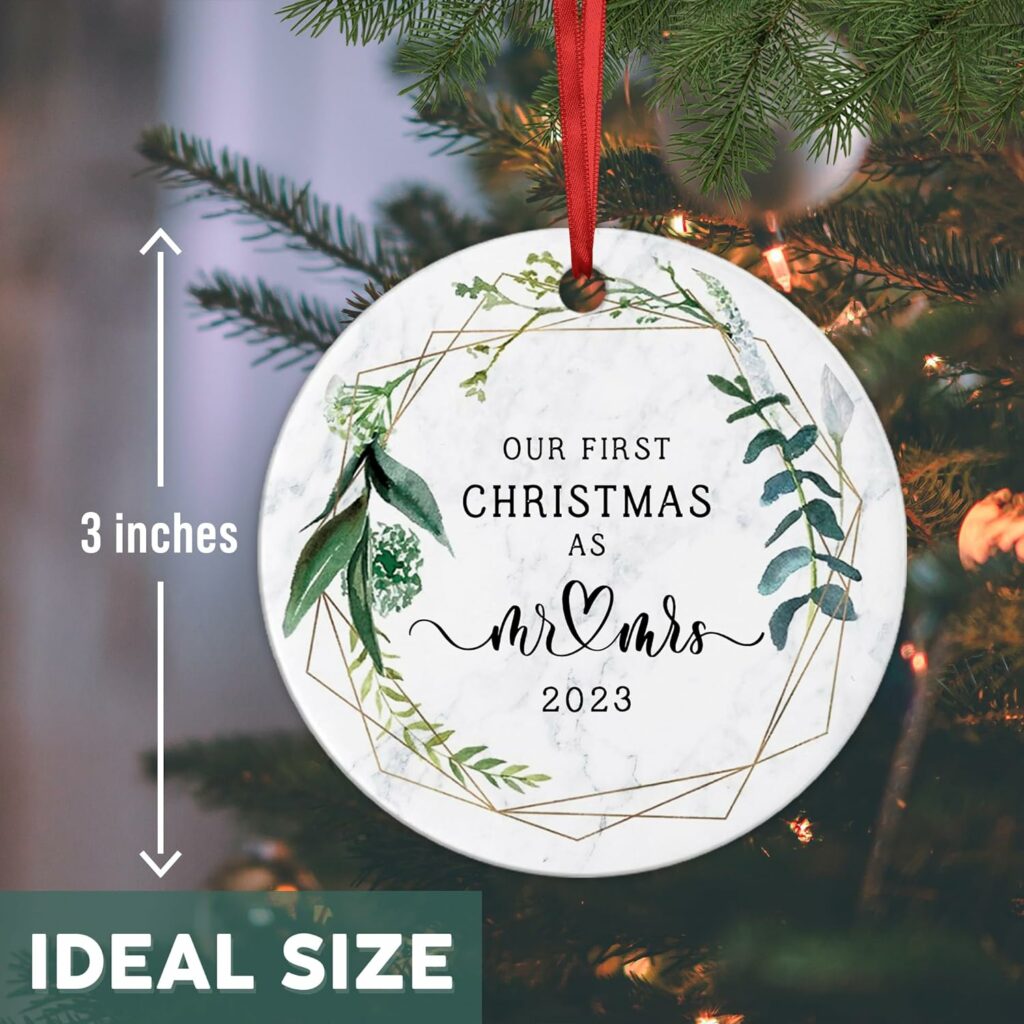 Our First Christmas Married Ornament 2023, Our First Christmas As Mr. And Mrs. Ornament 2023, 1st Christmas Married Ornament 2023, Wedding Gifts for Couples Unique, Bridal Shower Gifts, Newlywed Gifts Our First Christmas Married Ornament 2023, Our First Christmas As Mr. And Mrs. Ornament 2023, 1st Christmas Married Ornament 2023, Wedding Gifts for Couples Unique, Bridal Shower Gifts, Newlywed Gifts