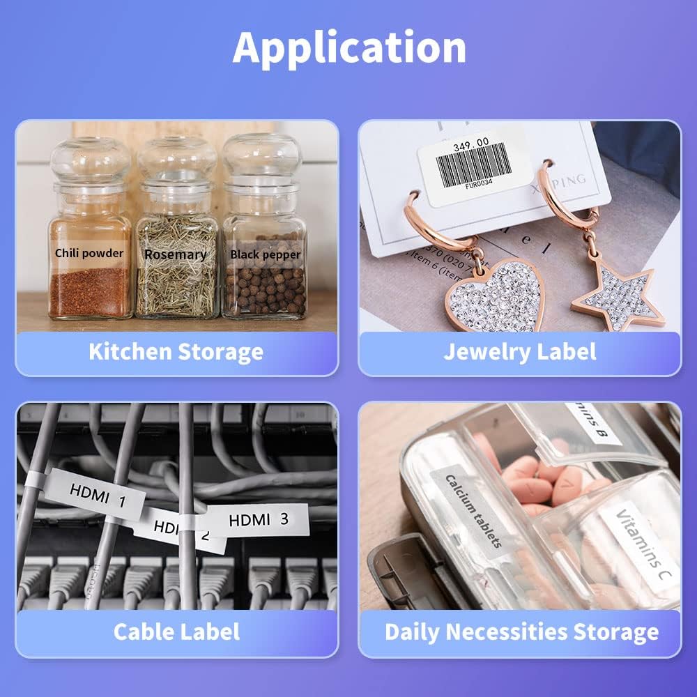 Phomemo D30 Label Makers Machine with Tape - Portable Bluetooth Mini Sticker Thermal Printer Handheld Rechargeable, Easy to Use for Office Home Organization, Rich Icon Font Multiple Templates Phomemo D30 Label Makers Machine with Tape - Portable Bluetooth Mini Sticker Thermal Printer Handheld Rechargeable, Easy to Use for Office Home Organization, Rich Icon Font Multiple Templates