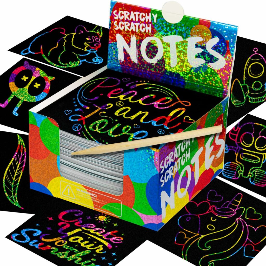 PURPLE LADYBUG Rainbow Holographic Scratch Art Paper Mini Notes - Unique Gifts Idea for Teens, Kids,  Women - Cool Stuff for Girls  Boys, and Fun Office Supplies PURPLE LADYBUG Rainbow Holographic Scratch Art Paper Mini Notes - Unique Gifts Idea for Teens, Kids,  Women - Cool Stuff for Girls  Boys, and Fun Office Supplies
