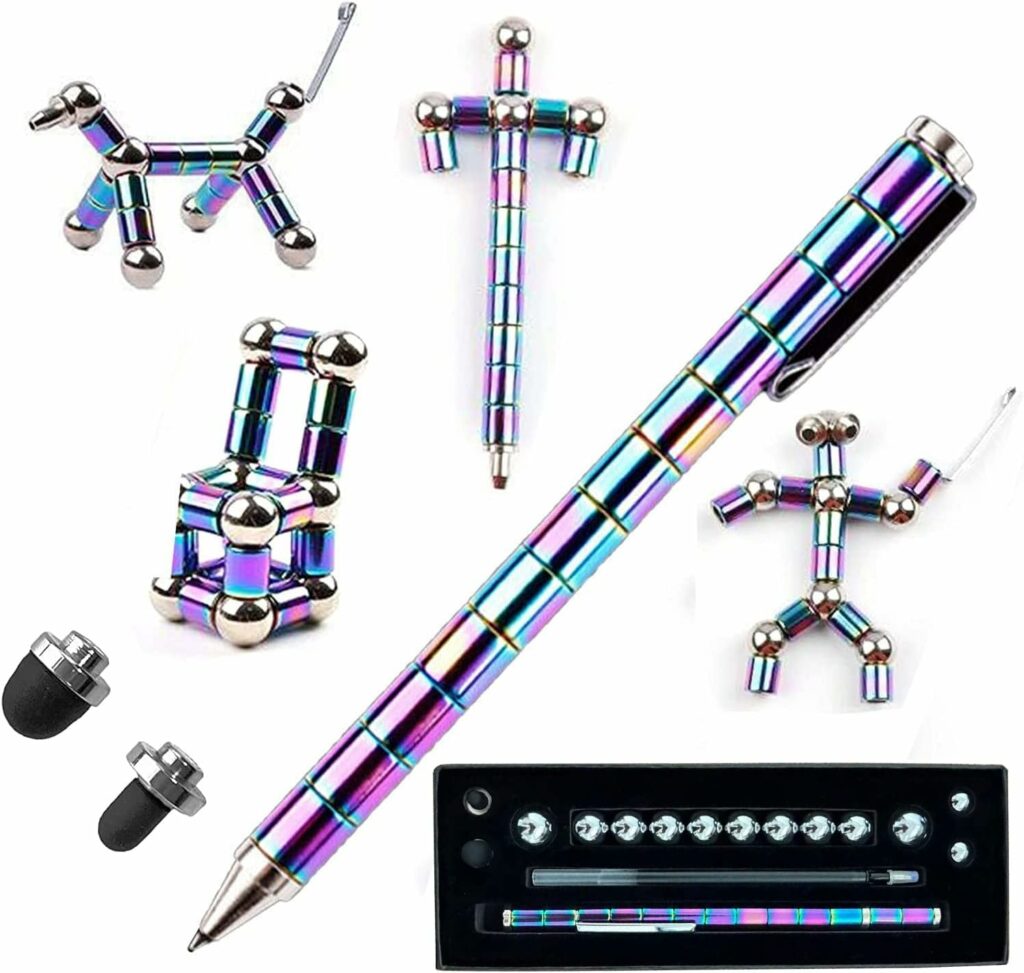 QAQcew Fidget Pen, Decompression Magnetic Fidget Toy Pen, Magnet Pen Fidget Toy Relieve Pressure Novel Toy Gift for Kids or Friends! (Colours) QAQcew Fidget Pen, Decompression Magnetic Fidget Toy Pen, Magnet Pen Fidget Toy Relieve Pressure Novel Toy Gift for Kids or Friends! (Colours)
