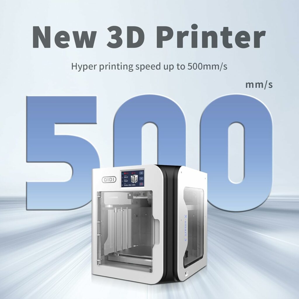 R QIDI TECHNOLOGY X-Smart3 3D Printer New Generation of 500mm/s High-Speed Desktop FDM 3D Printers for Beginners, CoreXY Klipper, Auto Leveling, Input Shaper, Build Size 6.89x7.09x6.69 inch R QIDI TECHNOLOGY X-Smart3 3D Printer New Generation of 500mm/s High-Speed Desktop FDM 3D Printers for Beginners, CoreXY Klipper, Auto Leveling, Input Shaper, Build Size 6.89x7.09x6.69 inch