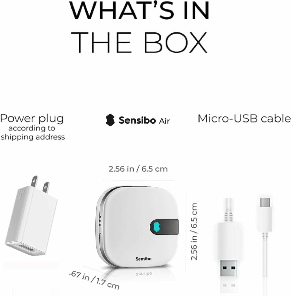 Sensibo Air 3 Pack - Smart Air Conditioner Controllers. Apple HomeKit Certified. 60-Seconds Installation. Maintains Comfort and Energy Saving Features. Compatible with Google, Alexa, Apple HomeKit Sensibo Air 3 Pack - Smart Air Conditioner Controllers. Apple HomeKit Certified. 60-Seconds Installation. Maintains Comfort and Energy Saving Features. Compatible with Google, Alexa, Apple HomeKit