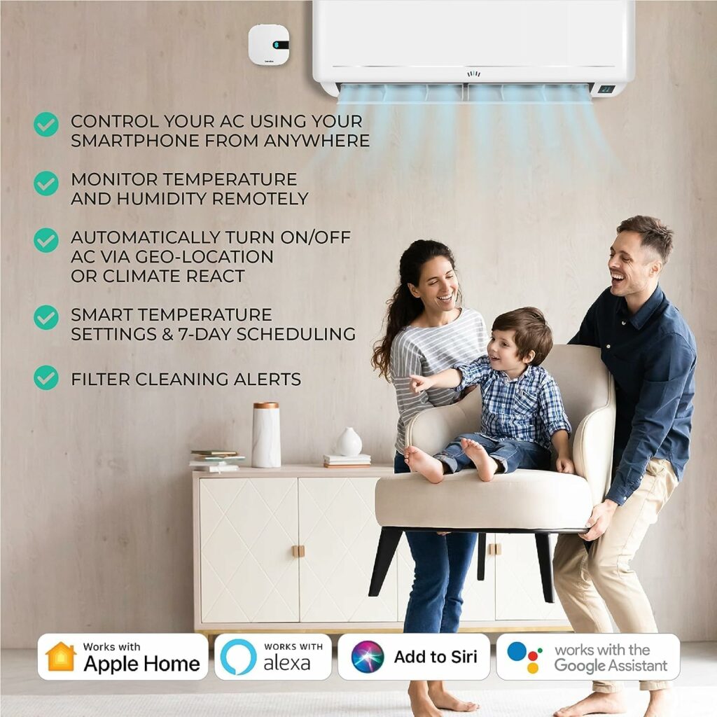 Sensibo Air 3 Pack - Smart Air Conditioner Controllers. Apple HomeKit Certified. 60-Seconds Installation. Maintains Comfort and Energy Saving Features. Compatible with Google, Alexa, Apple HomeKit Sensibo Air 3 Pack - Smart Air Conditioner Controllers. Apple HomeKit Certified. 60-Seconds Installation. Maintains Comfort and Energy Saving Features. Compatible with Google, Alexa, Apple HomeKit