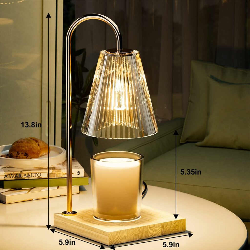 SESIIduo Candle Warmer Lamp, Timer  Dimmable for Jar Candles, Melter Electric Scented Candle Electric Melter Light with 2 Bulbs, Home Decor and Gift for Mother, Her, Wedding-Glass Wood SESIIduo Candle Warmer Lamp, Timer  Dimmable for Jar Candles, Melter Electric Scented Candle Electric Melter Light with 2 Bulbs, Home Decor and Gift for Mother, Her, Wedding-Glass Wood