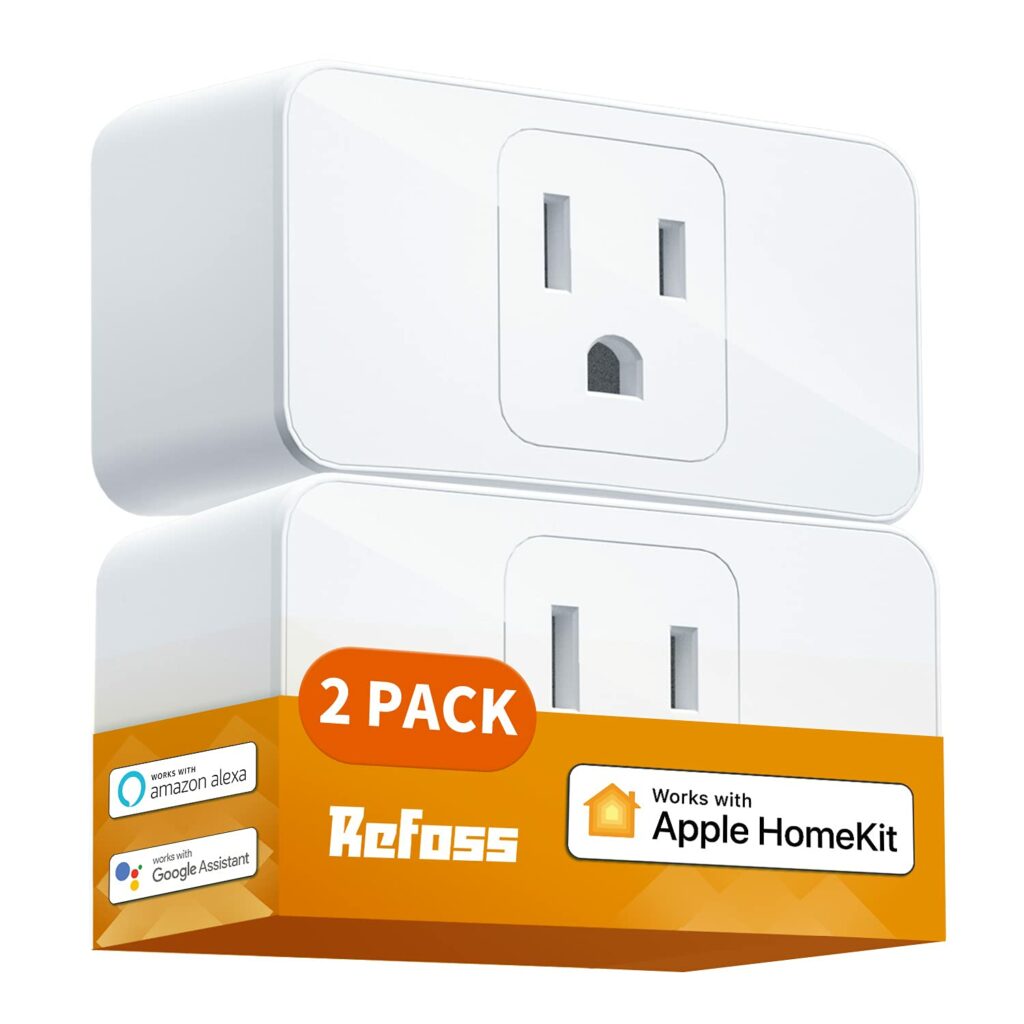 Smart Plug WiFi Outlet Work with Apple HomeKit, Siri, Alexa, Google Home, Refoss Smart Socket with Timer Function, Remote Control, No Hub Required, 15A, 2 Pack Smart Plug WiFi Outlet Work with Apple HomeKit, Siri, Alexa, Google Home, Refoss Smart Socket with Timer Function, Remote Control, No Hub Required, 15A, 2 Pack