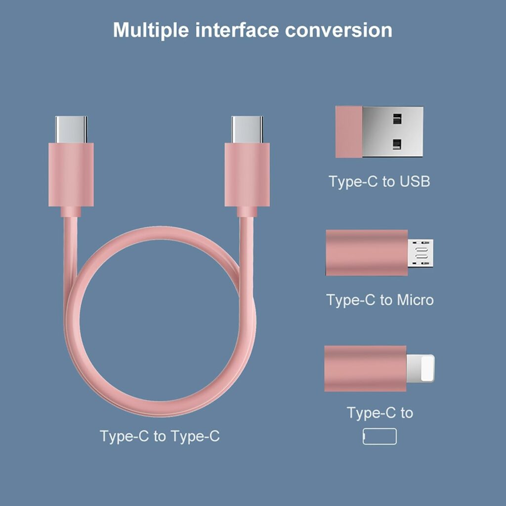 YANZIE USB Adapter, Micro USB Charging Cable with USB C Lighting Adapter, Lighting to USB C Adapter, Multi Charging Cable Storage Box Contains SIM Card Holder YANZIE USB Adapter, Micro USB Charging Cable with USB C Lighting Adapter, Lighting to USB C Adapter, Multi Charging Cable Storage Box Contains SIM Card Holder